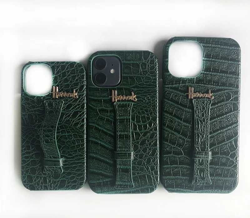 

Hard PC Plastic Crocodile Skin PU Leather Phone Case for iPhone 12 Pro 12 Pro Max