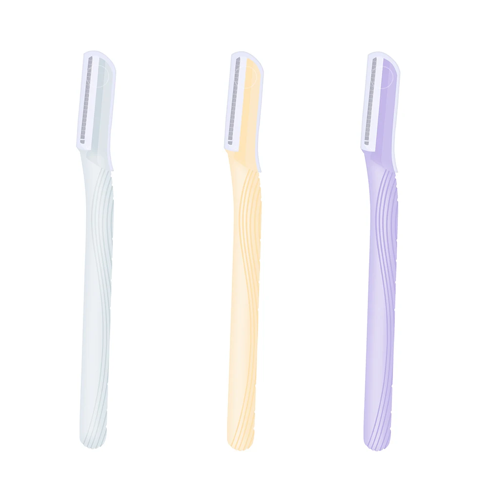

Women Beauty Eyebrow Trimmer Scissor and Facial Hiar Removal, Yellow, purple, green