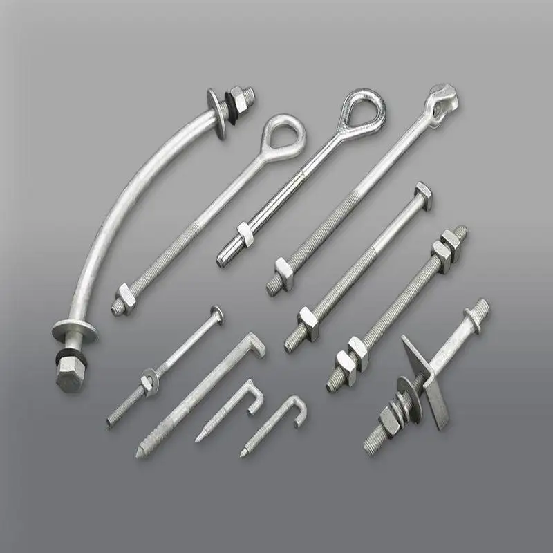 F1554 Grade 36 55 105 Eye Hook Bolt Galvanized G I Grade 4.6 Steel J