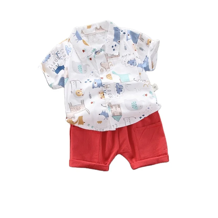 

Wholesale Custom Set Fashion Shirts Oem Summer Tracksuit For Kid Boys