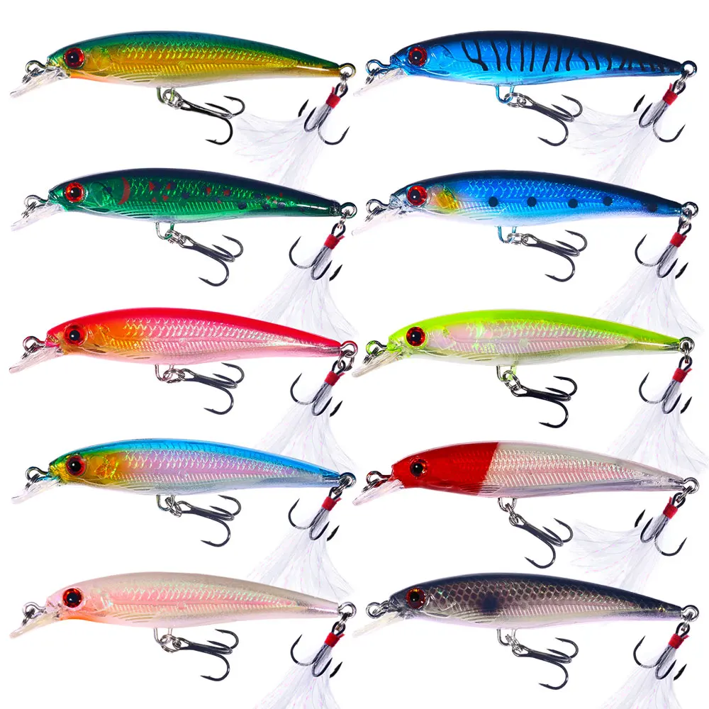 Hot Sale 8.9CM 6.7G Vivid Handmade Fishing Best Selling Minnow Lure Fishing Lures Hard Plastic Bait