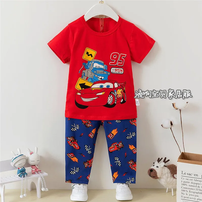 

Pajamas children 2021 summer new cotton short-sleeved trousers home service suit