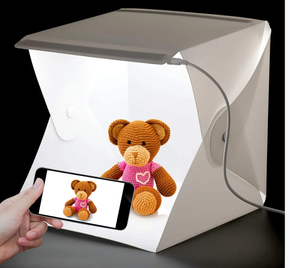 

Kaliou Fond Professional Portable Mini Led Photography Equipment Kit Softbox Light Box Photo Studio Accessories