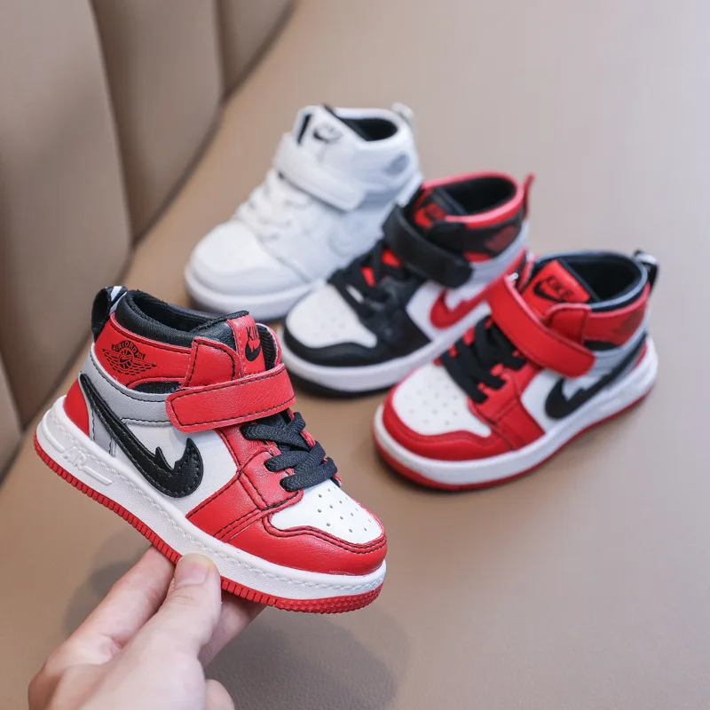 

KSA002 Basketball Style Kids Slip-On Running Children Sneakers Baby Sport Shoes