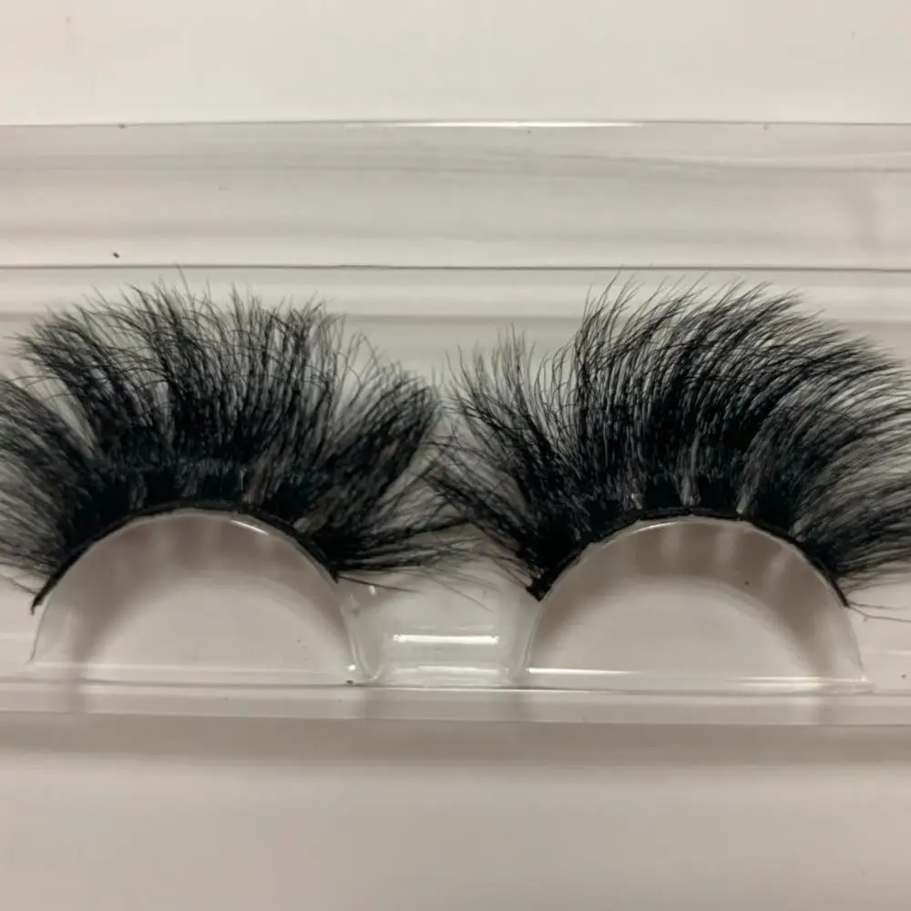 

Hot Selling 8D Faux Mink Fur Eyelashes Extension 25mm Luxury Fluffy False Lashes OEM makeup Eyelash, Natural black mink eyelashes