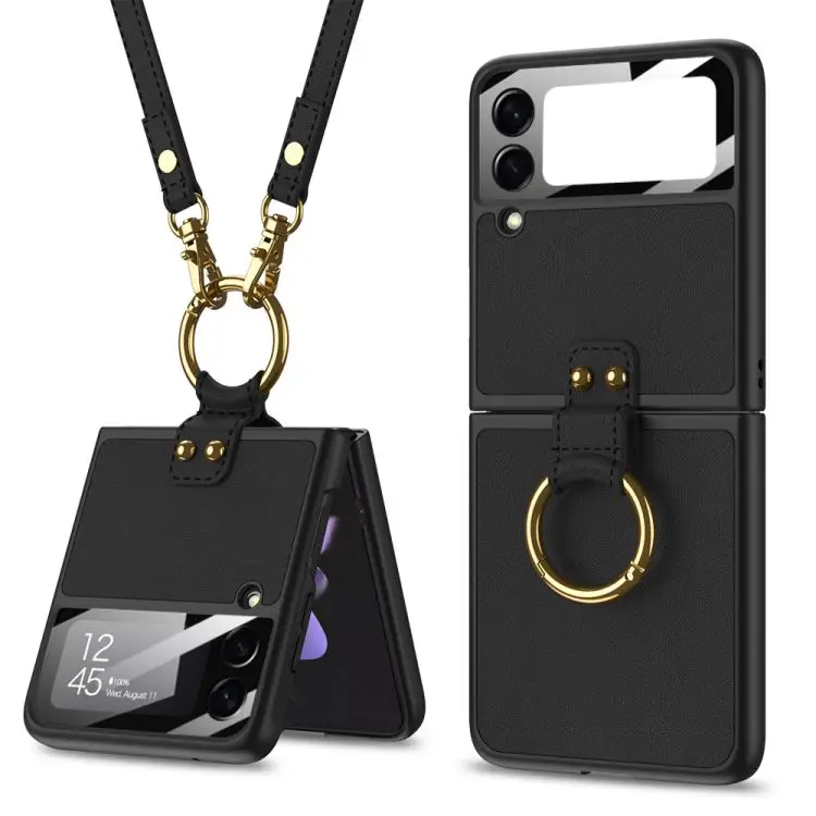 

Protective Case with Strap For Galaxy Z Flip 3 Case Slim Thin Cover for Samsung Galaxy Z Flip 3 case