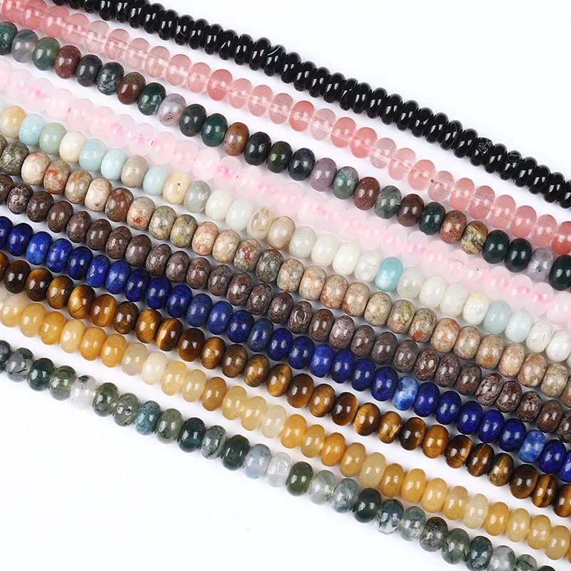 

Natural Abacus Beads crystal bloodstone point Labradorite Rainbow Abacus Beads DIY Necklace Bracelet