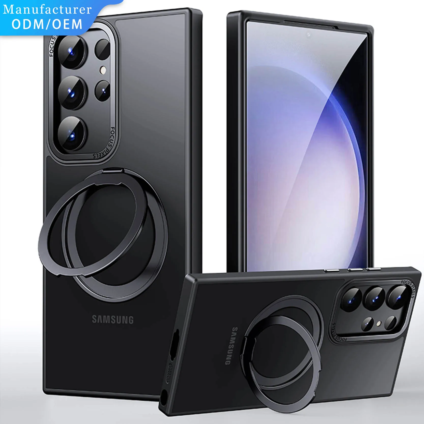 

360 Rotatable Magnetic Ring For Samsung Galaxy S22 plus Case with Magnetic Invisible Stand for Women Men Phone Case