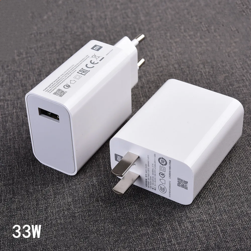 

33W 3Amp QC 4.0 USB Wall Travel Charger Adapter Fast Mobile Phone Charger for xiaomi with type c cable