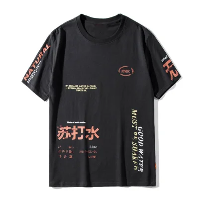 

Wholesale Custom Plus Size Clothes Printed Streetwear Hip Hop Short Sleeve