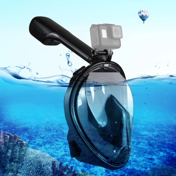 

PULUZ 220mm Tube Water Sports Diving Equipment Full Dry Snorkel Mask for GoPro HERO9 Black and other Action Camera