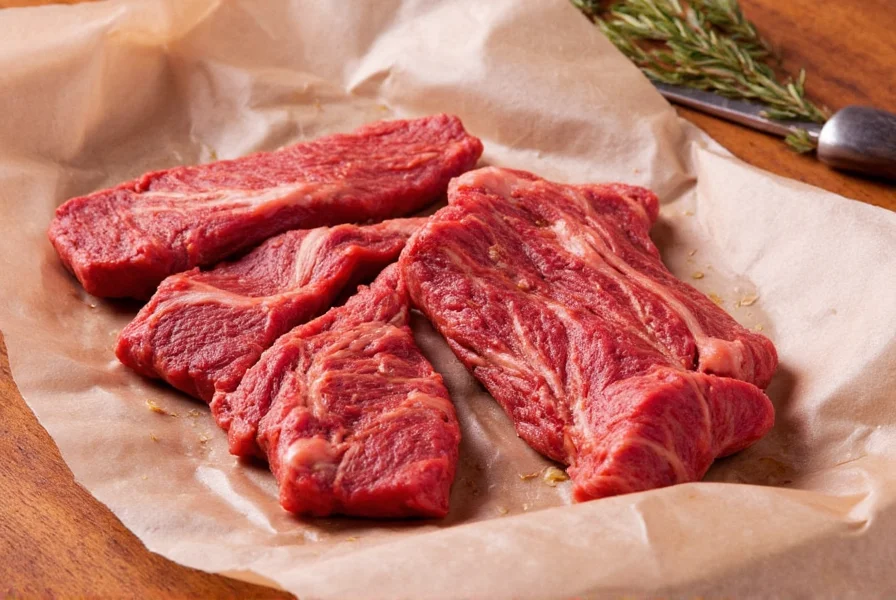 Serving platter of tender beef stew with herbs