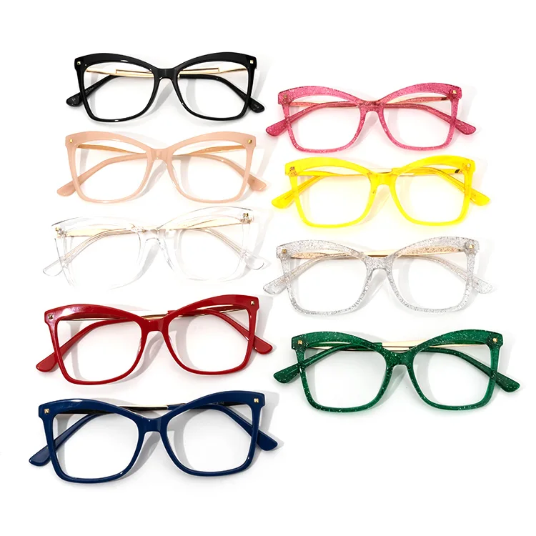 

Popular Elegant Brand Women Clear Transparent Pink Optical Glasses Spectacles Eyeglasses Crystal Frame, Photos shown