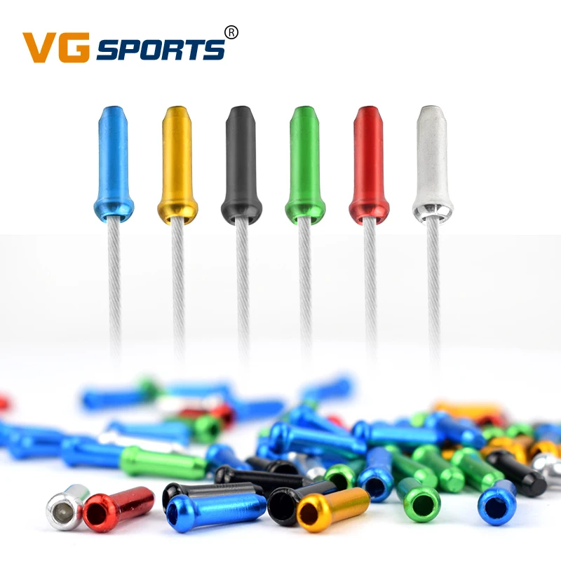 

VG Sports Alloy Bike Shift Inner Wire Caps Road Mountain Bicycle Bike Brake Cable End Cap, Black,silver,gold,green etc
