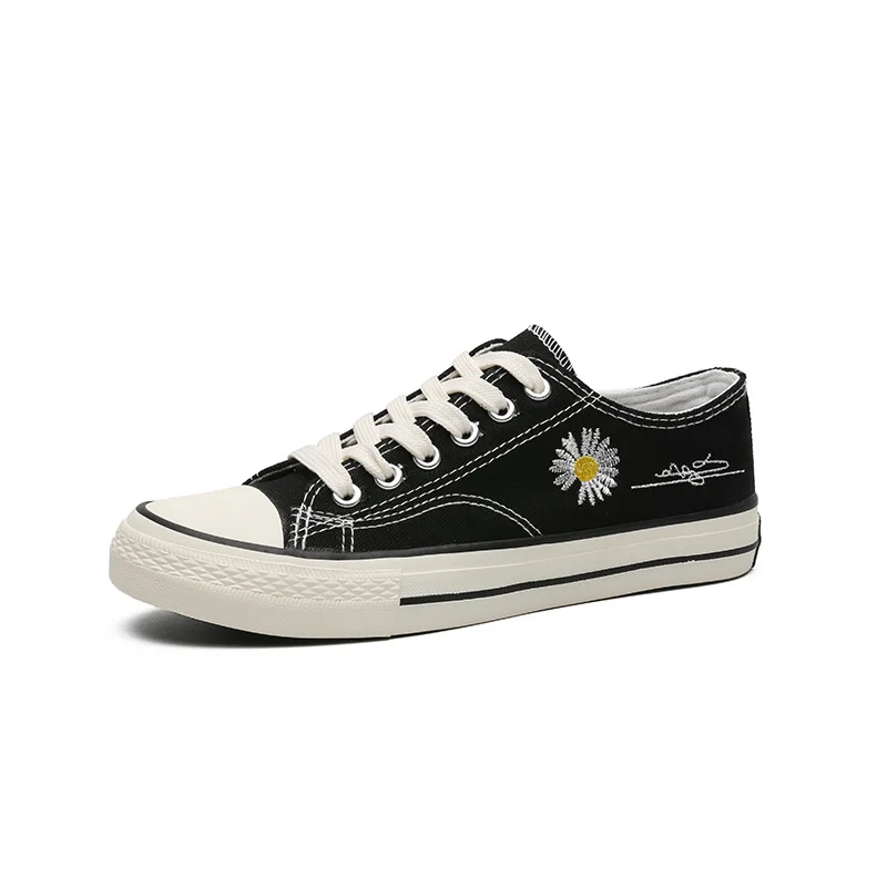 

Ladies Casual Canvas Shoes Women Vulcanized Sneakers, Black