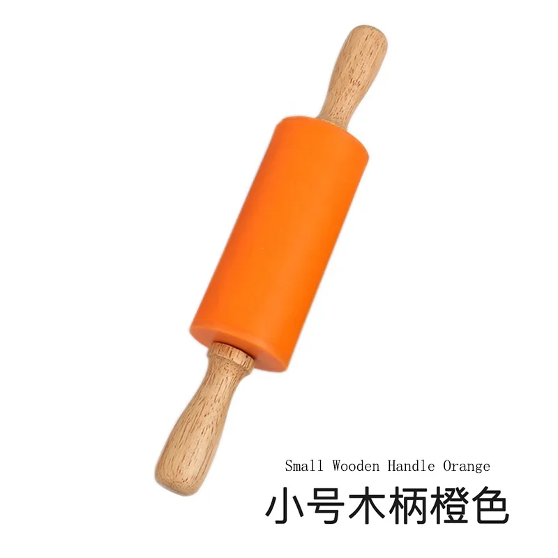 
Wholesale Christmas themed wooden embossing silicone rolling pin 