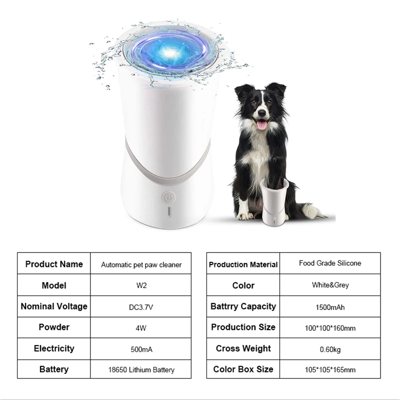 2in1 Electric Dog Paw Washer Portable Automatic Dog Paw Cleaner With