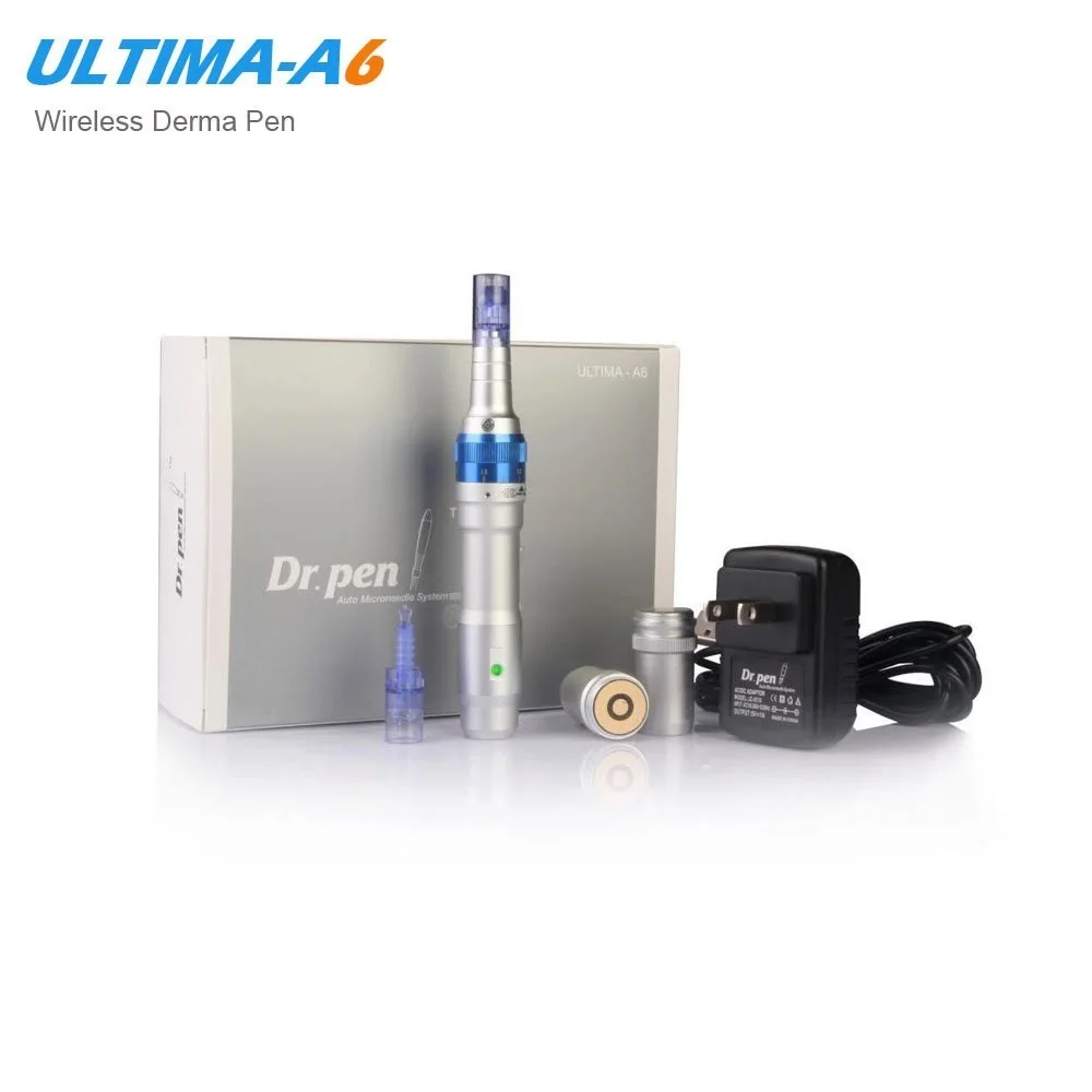 

wireless electric Ultima A6 DR.PEN Rechargeable Auto Electric stamp Micro Needle 2pcs Cartridges