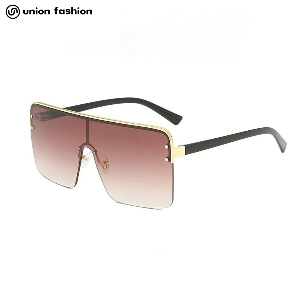 

New Trend Versatile Square Mirror Steel Frame Sun Glasses Women Men Sunglasse, 10 colors