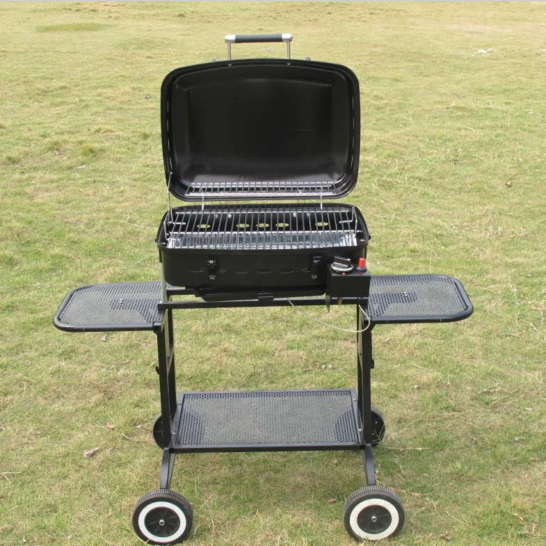 

Arrival Non Stick Coating Aluminum New Outdoor High Power Black Kitchen Metal 12000BTU BBQ Stand Gas Grill Model No.RRV-08A