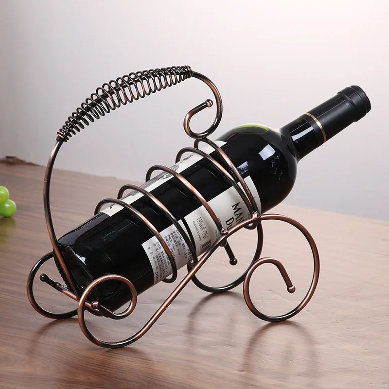 

Bicycle Metal Wine Rack Free Standing Bike Countertop Storage Holders Decorative Tabletop Bottle Holders Wine Bottle Rack