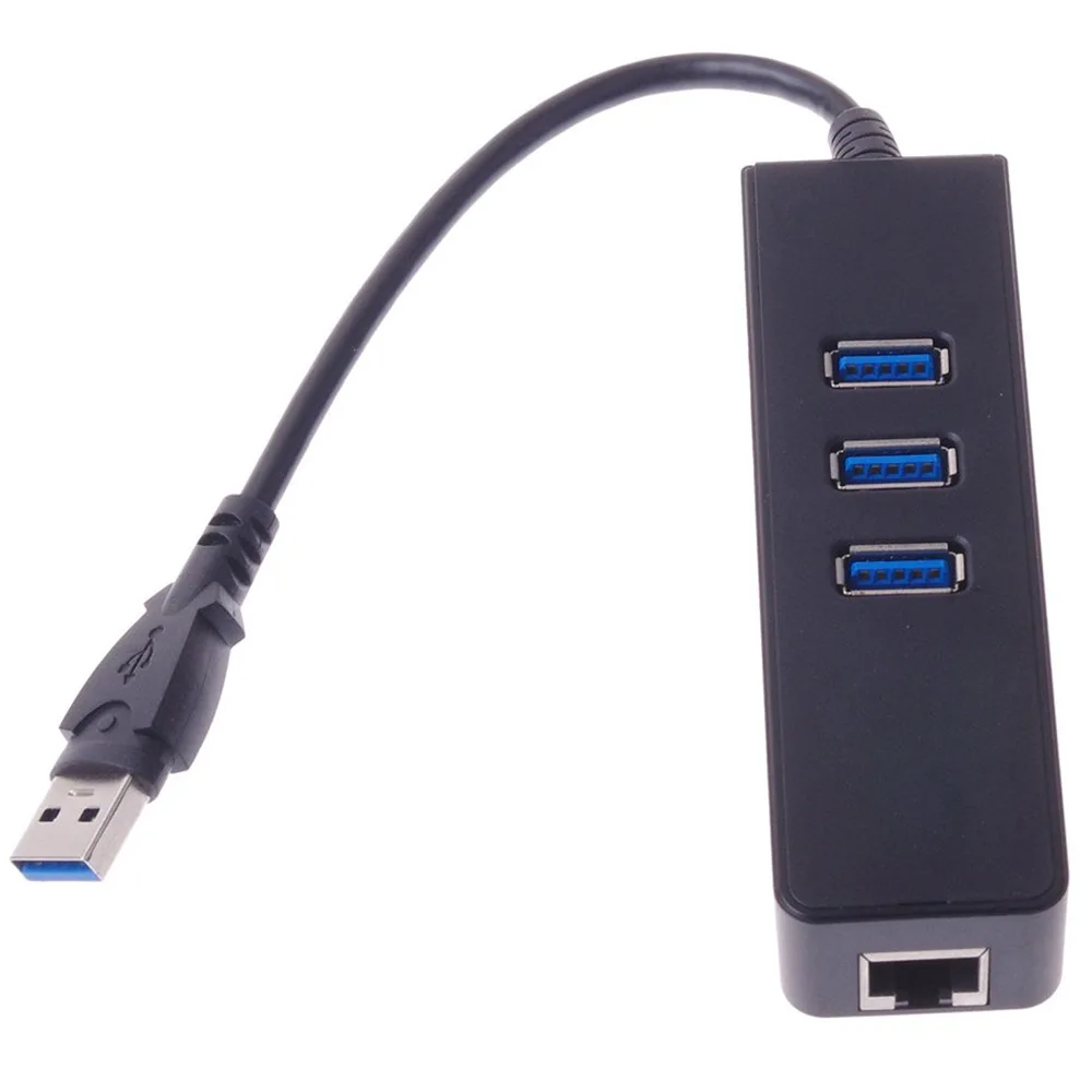 

Rj45 Ethernet Converter USB 3.0 HUB Cable Ethernet 1000Mbps Usb Adapter, Black