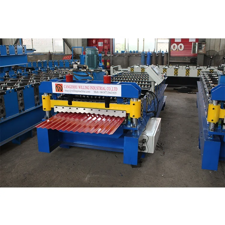 
Galvanized Roofing Sheet metal roof Tile Corrugating roll forming machine 