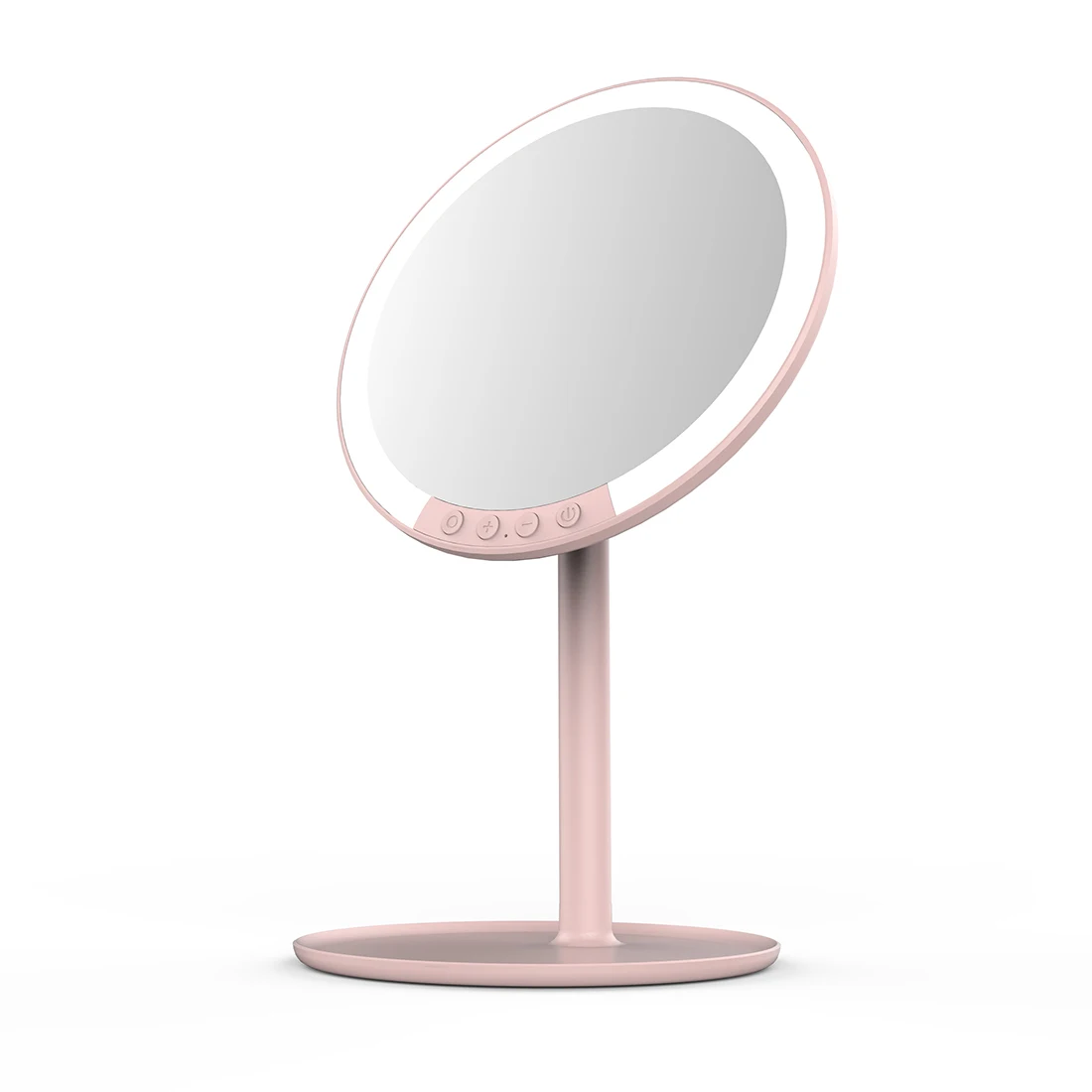 

3 Color Lighting LED Makeup Pink Mirror Desktop 7X Magnification Vanity Table Mirror with LED Light, Pink,white