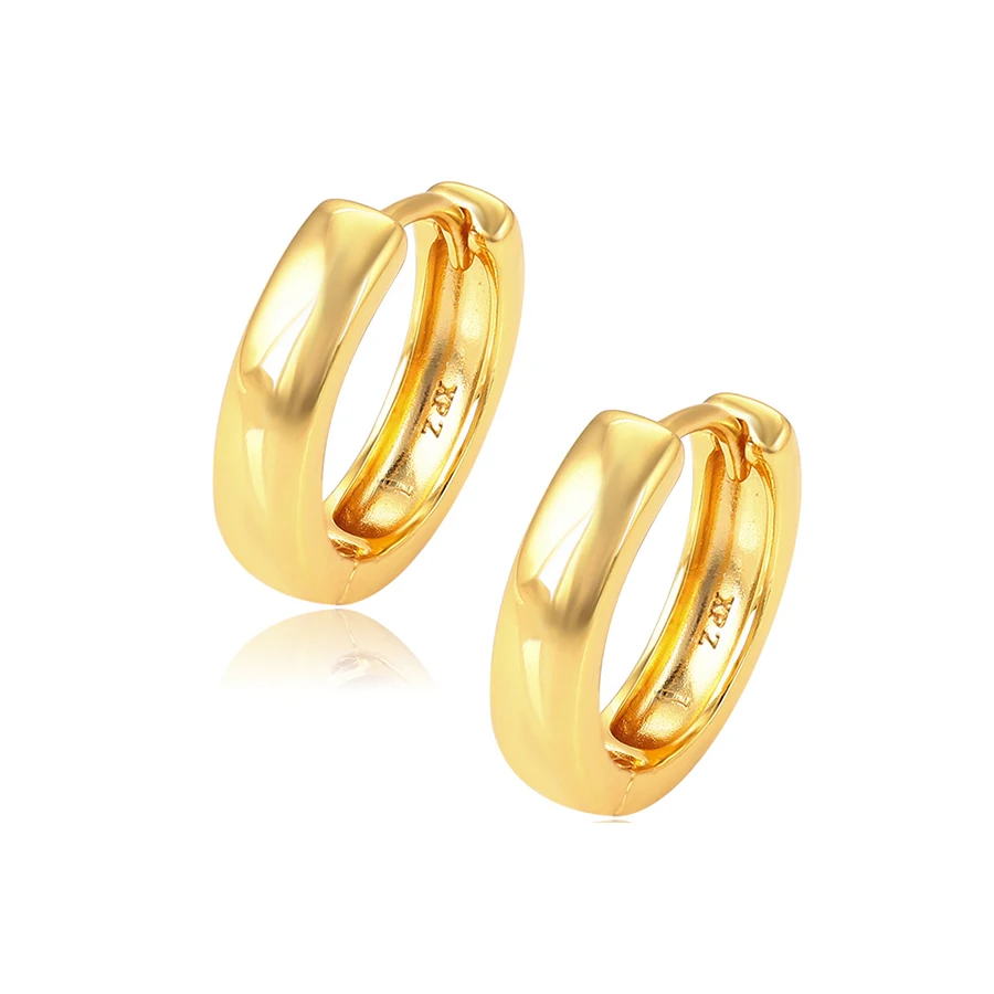 

80350 Xuping wholesale simple ladies jewelry 24k gold color small hoop cartilage earrings
