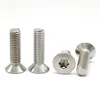 GB2673 plum flat pattern countersunk head plum flower slot machine screw