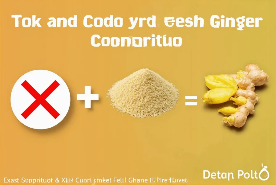 Side-by-side comparison of ground ginger powder and fresh ginger root