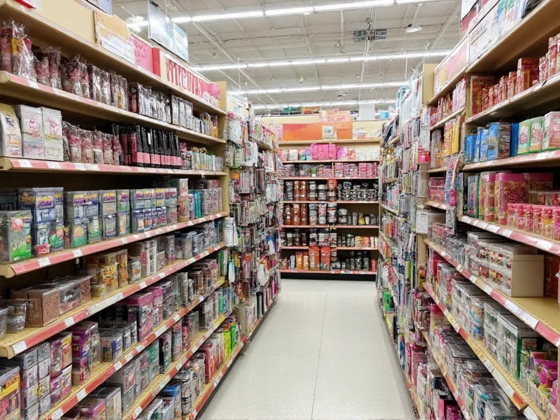 Michaels store aisle with organized craft supplies