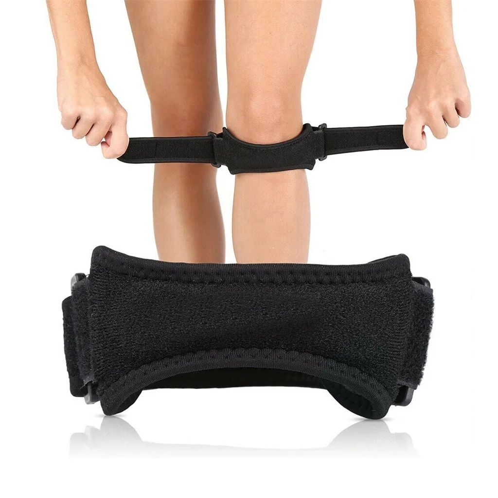 

Adjustable Patella Stabilizer Knee Strap Support Brace Basic Protection Ok Cloth+sbr,spandex & Nylon  Aviliable ZY, Black, pink