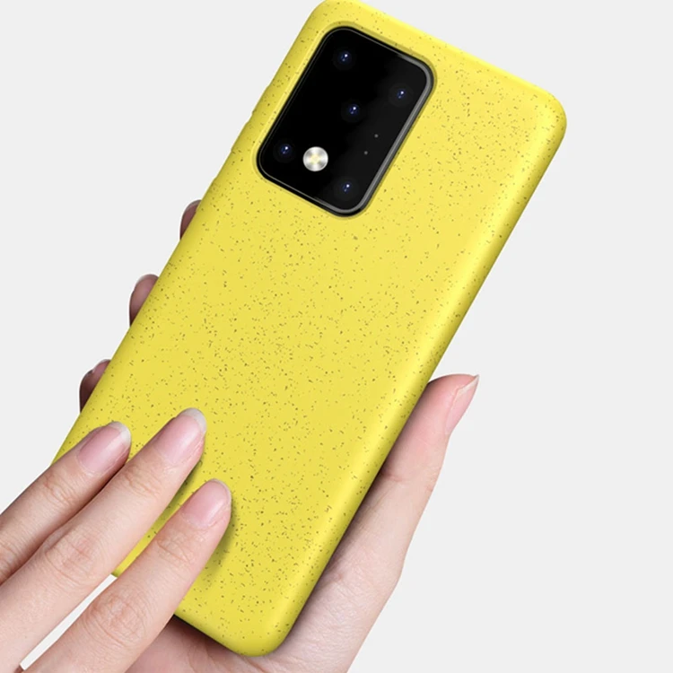 

HOCAYU Environmental Friendly tpu mobile cover for samsung s20 s20 ultra s20 plus promotion wheat straw pattern anti-drop case