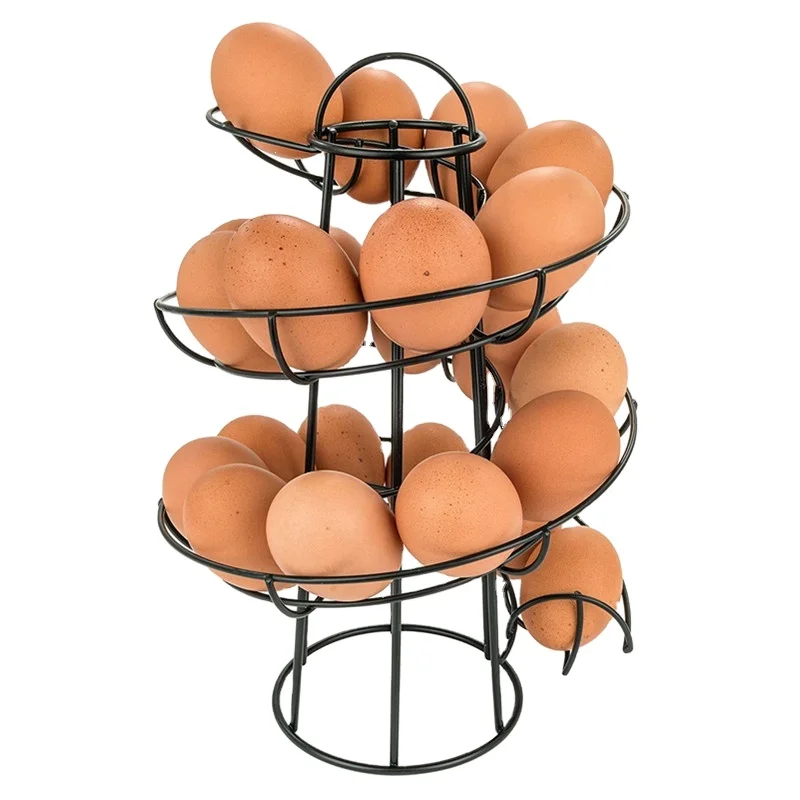 

High quality Homewares Egg skelter rack holder Spiraling Dispenser Rack