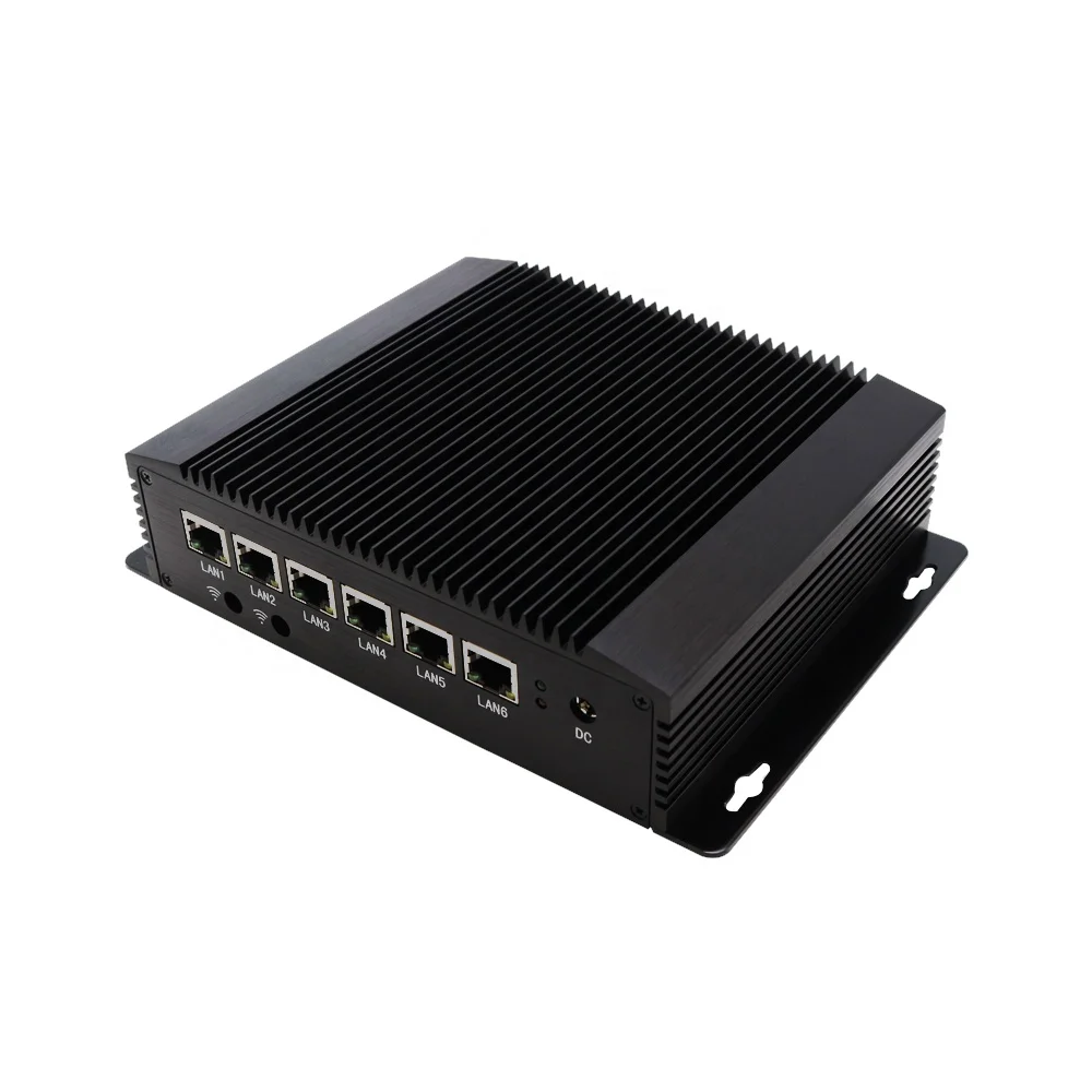 

Minitree Industrial Fanless Mini Computer In tel i5 8265U 6 Lans Firewall Router Pfsense PC 2*RS232 4*USB3.0 HD MI 4G/3G AES-NI