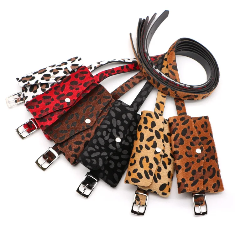 

Fashion leopard printed bag belt waist bag women fanny pack coin purse pouch, 6 colors for choose/customized color