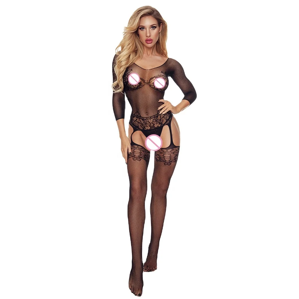 

New Style Women Sexy Lace Mesh Fishing Net Translucent Bodystocking