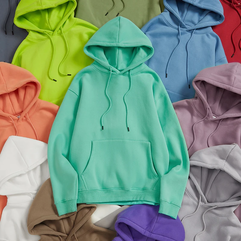

YLS Wholesale Streetwear New Style Thick 330Gsm Solid Color Basic Hoodie Custom Label Mens Blank Oversized Hoodies