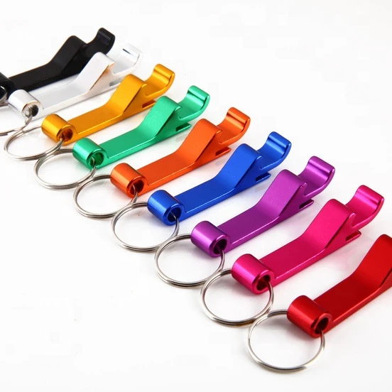 

Wholesale Aluminum Anodize bottle opener keychain with advertisement laser logo, Red,black,yellow,blue,ect.