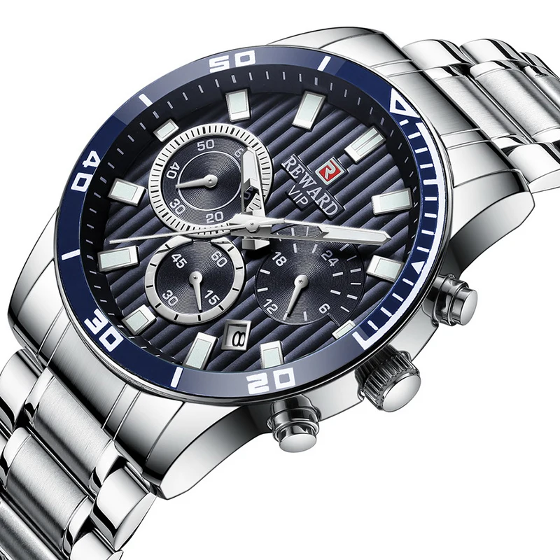 

Reward New Arrival analog Luminous steel mens watches quartz China Custom waterproof luxury fashion casual logo wrist watch