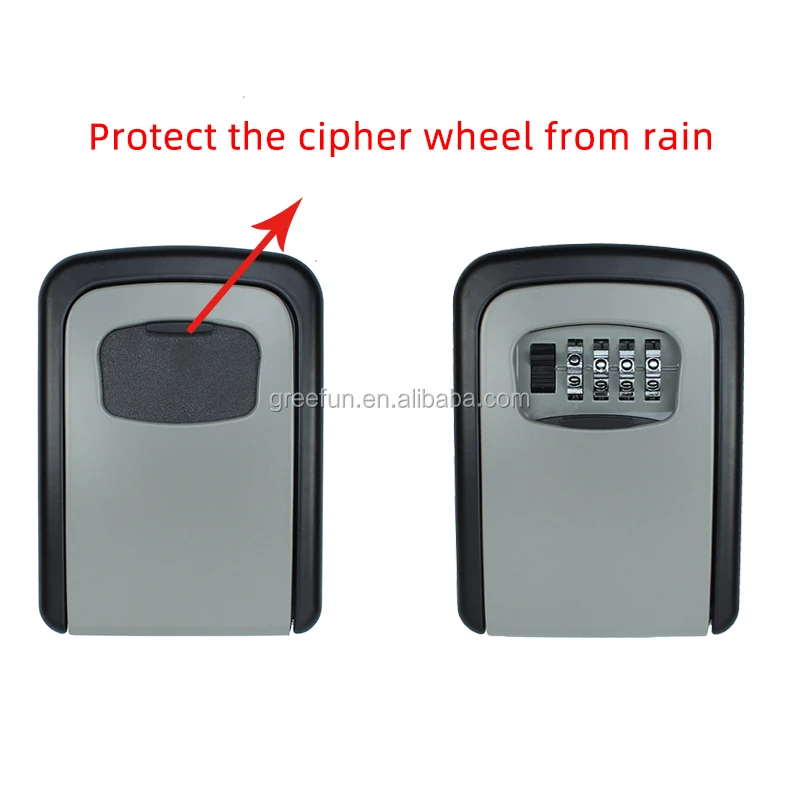 Mini Key Box Emergency Lock 4digit Combination Key Storage Box For Home Resettable Large