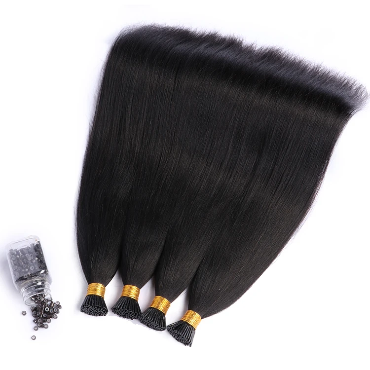 

Wholesale Large Stock Pre Bonded Itip Cuticle Remy Silky Straight Aligned Keratin I Tip Hair Extensions