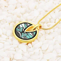 

Wholesale Trendy Women Pretty Enamel Art Craft Gold Plated 18K Chain Fashion Necklaces Jewelry