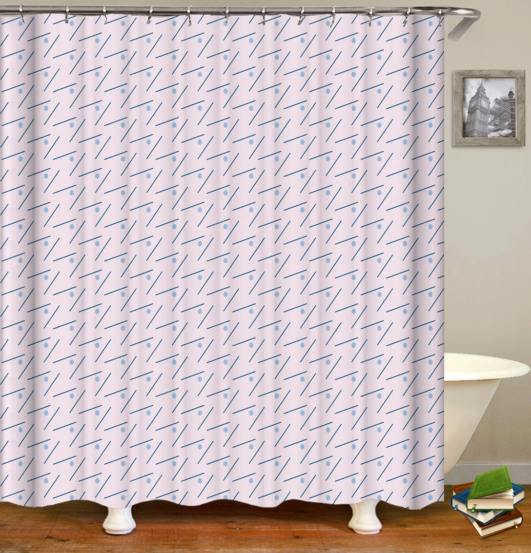 

High Quality 180*180cm Shower Curtains,Waterproof Pattern Printing Bathroom Shower Curtains/
