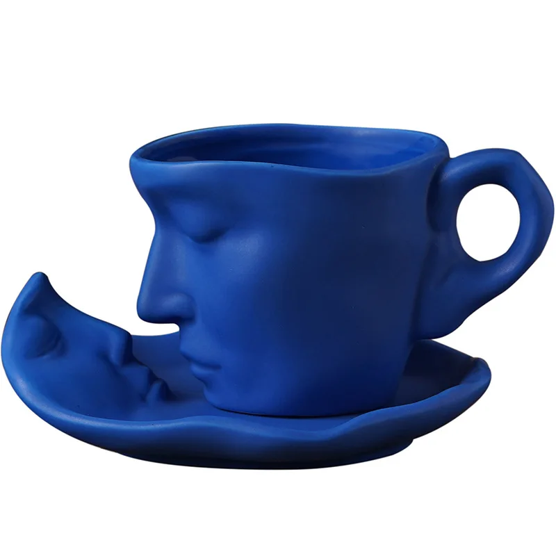 

260ml Creative Human Face ceramic Mug Espresso Cup Porcelain coffee cup Set Color Milk Tea Drinking Cup