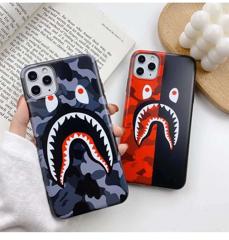 

Fashion camo Bape Aape Ape Camouflage Phone Cover For iPhone 12 11 pro max Cases 12 Pro 11 XS X case, Colorful