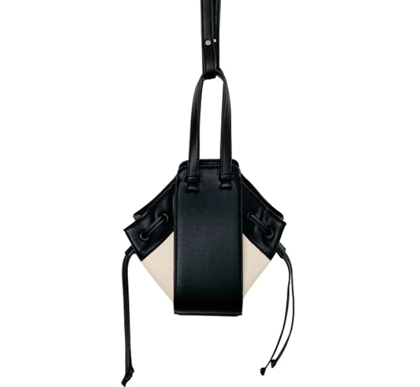 

New Fashionable Temperament Carries Female Personality Splicing Bucket Bag Large Capacity Female Single Shoulder Bag YGC-419, Accept customized color