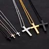 Custom Men's Silver Solid Polished Cross with Lord's Prayer Inscription and Stainless Steel Chain Cross Pendant Necklace