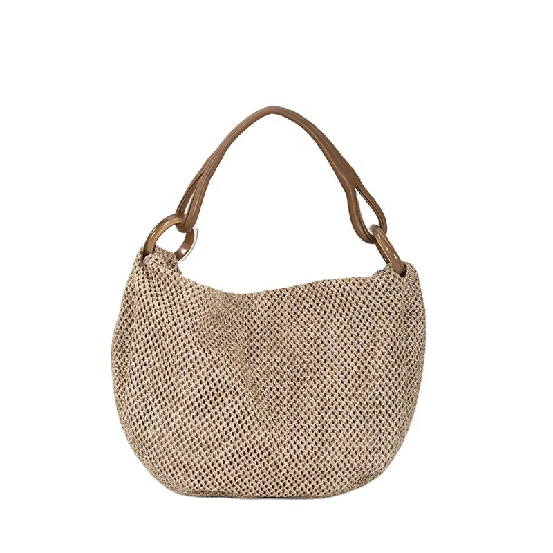 

Japan Tready New Design Straw Handbag Ready to ship Single Strap Paper Straw Summer Beach Bag
